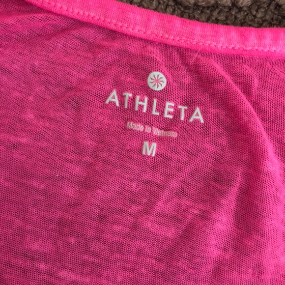 Soft Athleta hot pink workout tank top - Picture 3 of 4